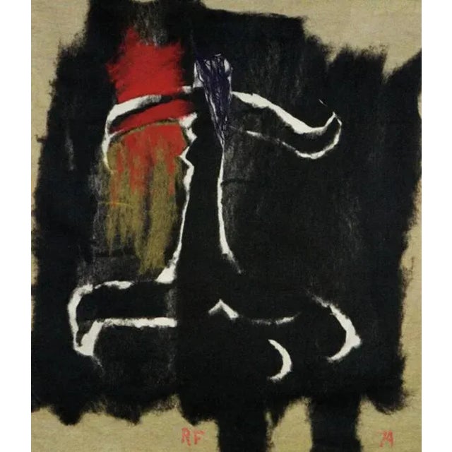 Incredible Mid Century Art Protis Robert Freimark Wool Wall Tapestry Robert Freimark (1922 - 2010). Abstract Expressionist...