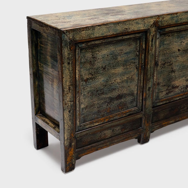 Wood Chinese Summer Sky Lacquered Coffer, C. 1920 For Sale - Image 7 of 8