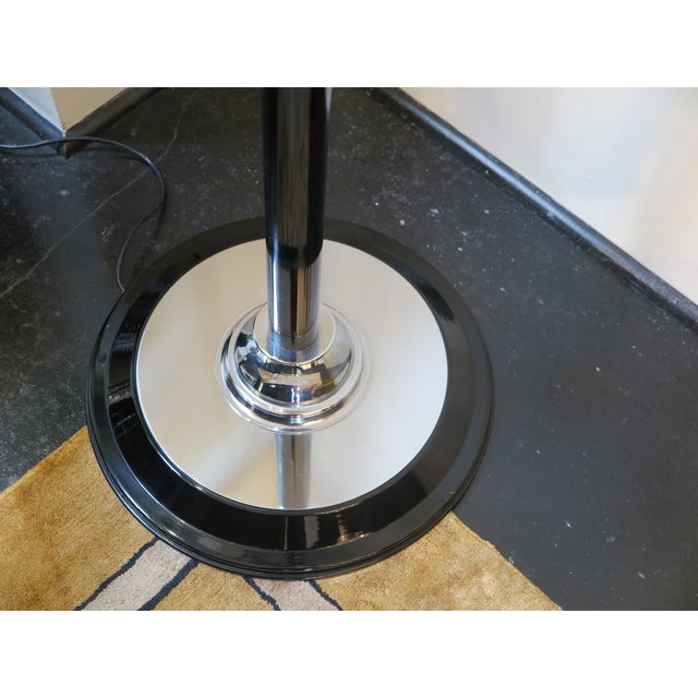 Mid 20th Century Vintage Space Age Black Lacquer Torchieres - a Pair For Sale - Image 5 of 7