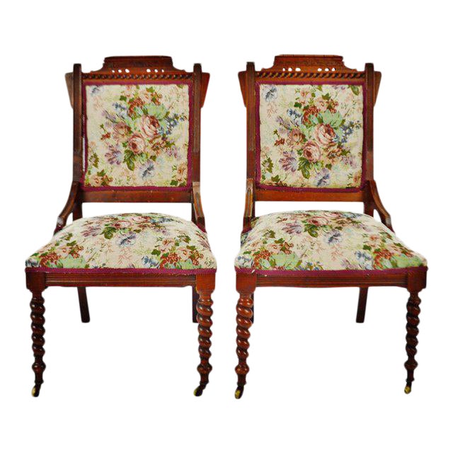 Victorian Eastlake Side Chairs a Pair Chairish