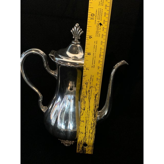 Wm. A. Rogers 965 Silver Plated Coffee Pot & Hot Water Jug Pair Wicker Handle For Sale - Image 15 of 15