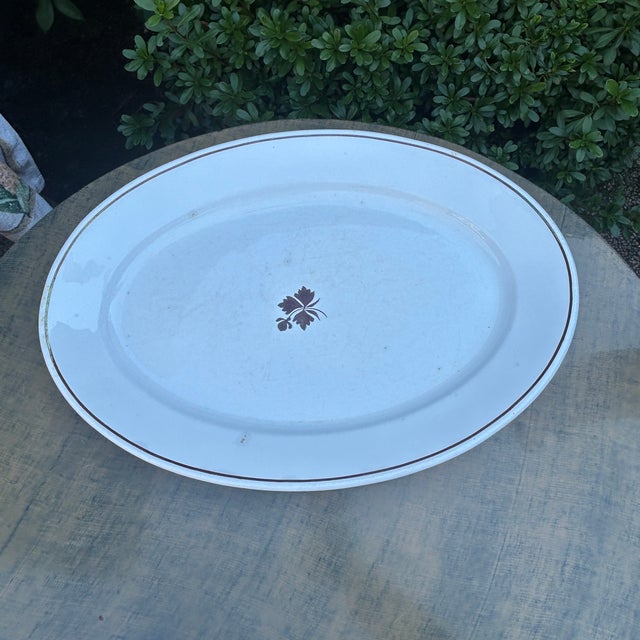 Mid 19th Century Alfred Meakin Tea Leaf Copper Lustre Oval Platter For Sale - Image 12 of 12