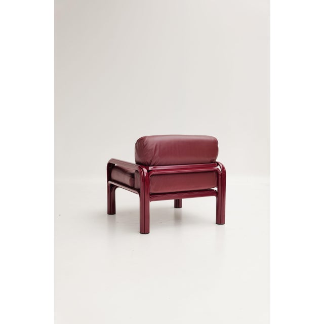 Maroon Model 54 Armchairs by Gae Aulenti for Knoll, 1970s For Sale - Image 8 of 13