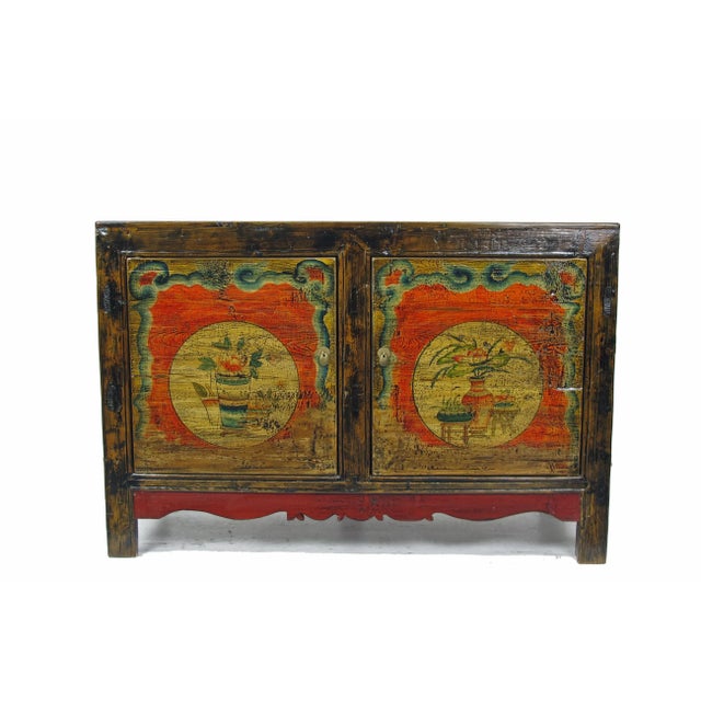 This sideboard with 2 panels door is hand made, using traditional Chinese furniture construction and joinery and hand...