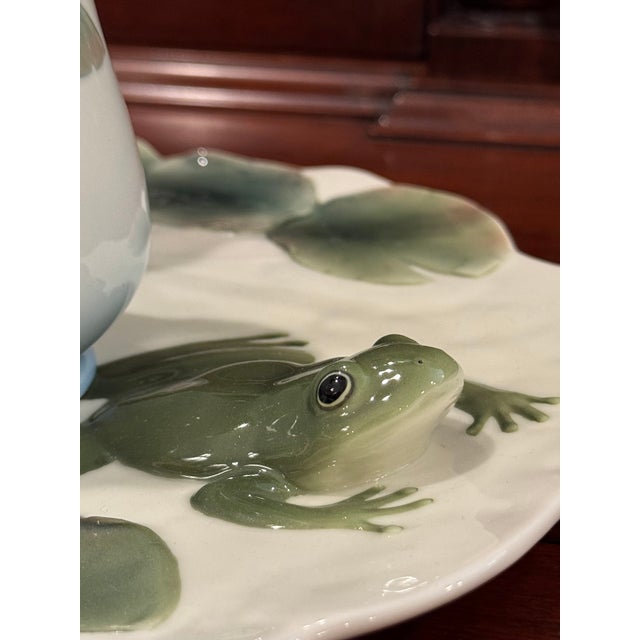 Franz Porcelain "Amphibia" Frog Tea Service Set, Discontinued - 4 Piece For Sale - Image 11 of 18