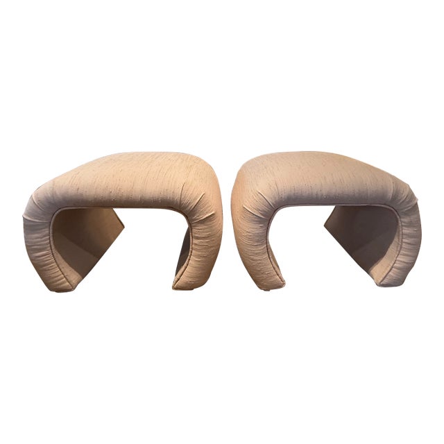 1980s Pair of Postmodern Waterfall Benches For Sale