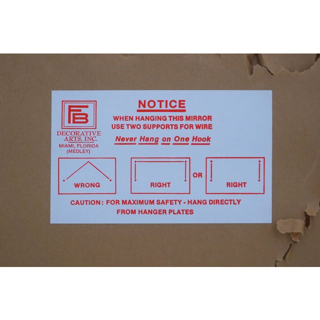 Friedman Brothers Neoclassical Black & Gold Wall Mirror For Sale - Image 11 of 11