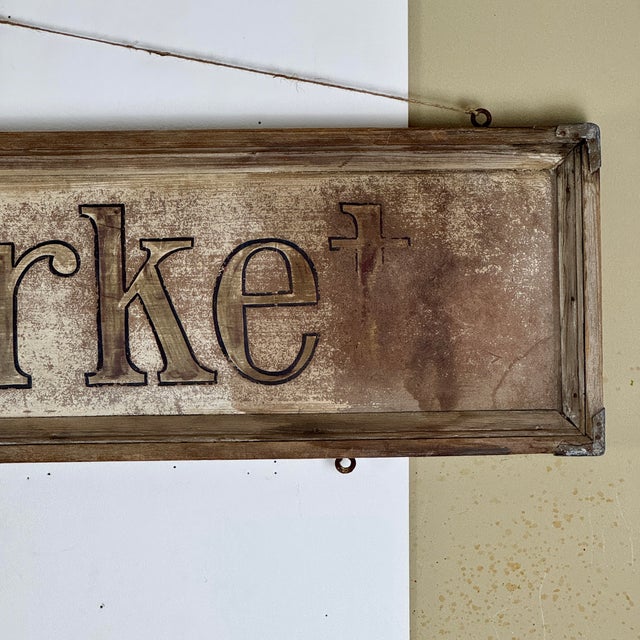 Early 20th Century Magical Early 20th Century Vintage "Thomas Market" Advertising Sign With Wood Frame For Sale - Image 5 of 16