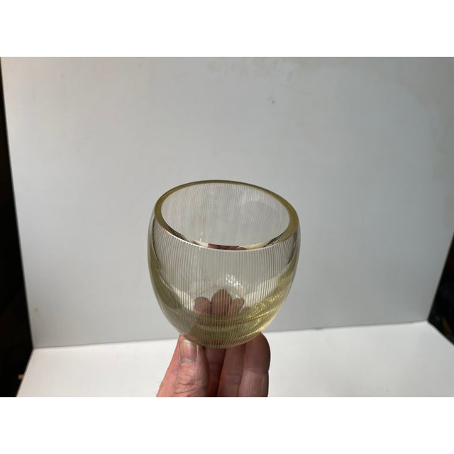 Art Deco Engraved Glass Vase by Jacob E. Bang for Holmegaard, 1930s For Sale - Image 9 of 10