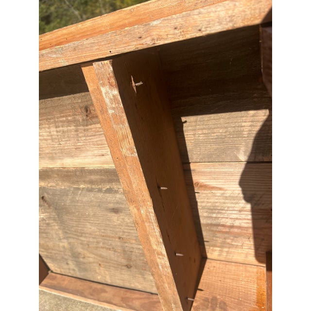 Early 20th Century Dough Trough Farmhouse Table Oak/Pine Primitive Naive Rare Rustic For Sale - Image 10 of 11