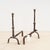 Antique Wrought Iron Andirons, Set of 2 For Sale - Image 4 of 4