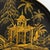 Vintage Black and Gold Chinoiserie Lacquerware Serving Tray For Sale - Image 10 of 14