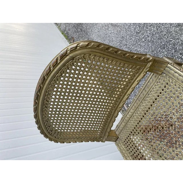 Gold French Louis XVI Style Gilded Bench For Sale - Image 8 of 9