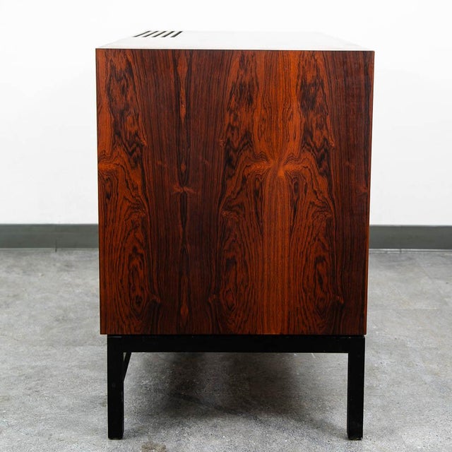 Mid Century Modern Compact Credenza Cabinet Refrigerator Storage Silkeborg Lock For Sale - Image 9 of 12
