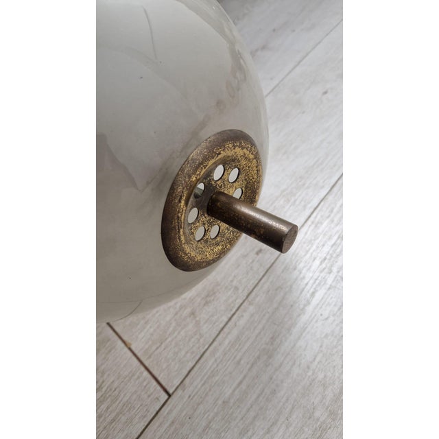 Vintage Wall Lamps in Brass with Etched Glass Sphere, 1950s, Set of 2, in Very Good conditions. Designed 1950 to 1959 This...