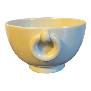 French Art Deco Pottery Bowl for Ovington Bros. New York City 1920's