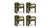 Double Arch Dining Chairs in Forest Green Cotton Velvet from Insidherland, Set of 4 For Sale - Image 13 of 13