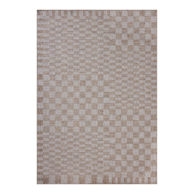 Amber Lewis x Loloi Topanga Natural / Dove 18" x 18" Sample Rug For Sale