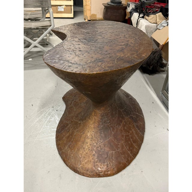 Brown Bill Anson Copper Clad Cedar Organic Bi-morphic Table For Sale - Image 8 of 12