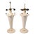 Pair of Post Modern Tulip Floral White Lamps For Sale