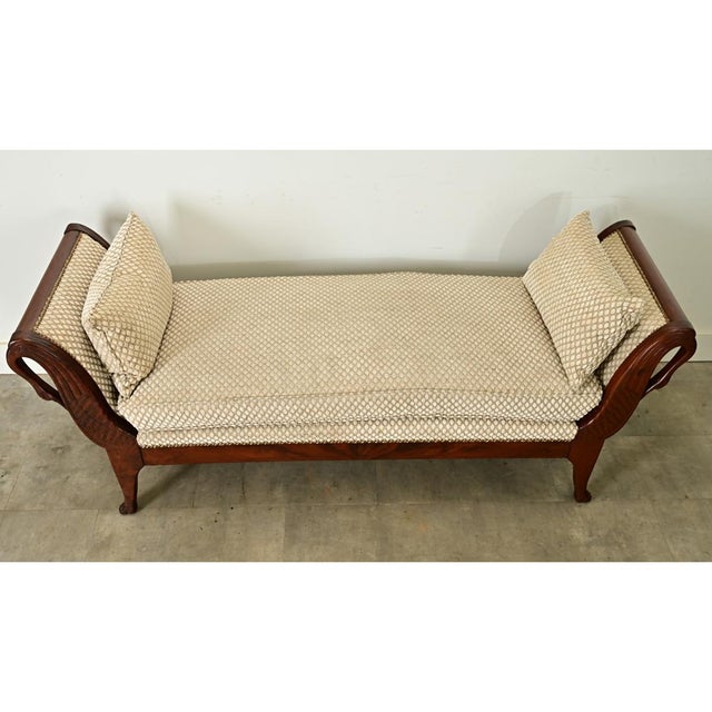 French 19th Century Empire Mahogany Daybed For Sale - Image 10 of 12