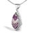 Haus of Brilliance Sterling Silver Chevron Amethyst Teardrop Pendant Necklace For Sale - Image 4 of 6