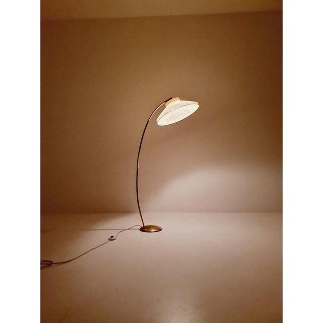 Mid-Century German Brass Arc Floor Flex Lamp from München Werkstätten, 1960s For Sale - Image 9 of 11