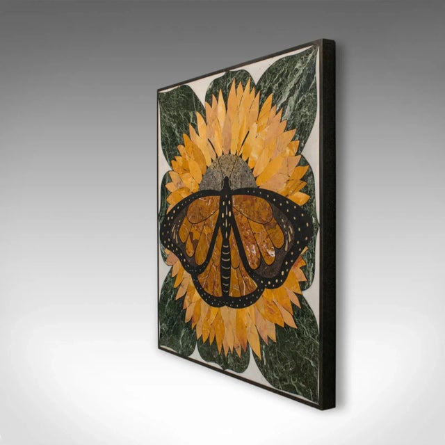 English Early 21st Century Decorative Monarch Butterfly Tile Trivet For Sale - Image 3 of 11