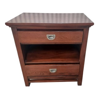 2010s River's Edge Solid Wood 2 Drawer Nightstand For Sale