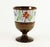 A very lovely Victorian goblet Copper lustre ceramic with enameled hand painted flowers in polychrome palette - red, blue,...