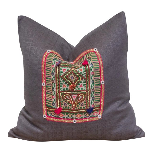 Soji Antique Tapestry Linen Pillow For Sale