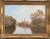 "Village Lake" 19th-Century Antique Framed European Landscape Painting For Sale - Image 9 of 9