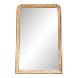 19th Century French Stripped Gesso Louis Philippe Mirror