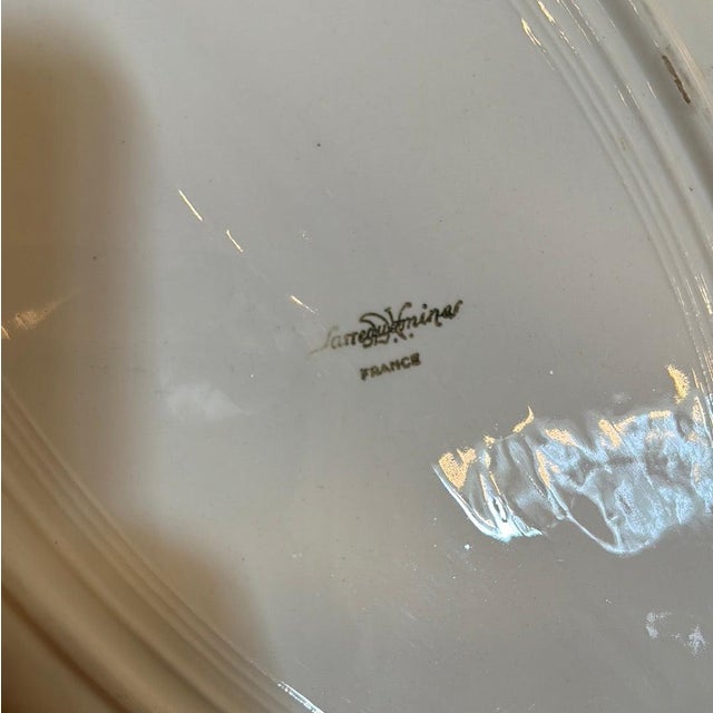 French creamware platter. Makers mark on underside 15”l x 10”h 44-005