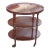 Early 20th Century Mahogany Oval Three-Tiered Rolling Bar Cart For Sale