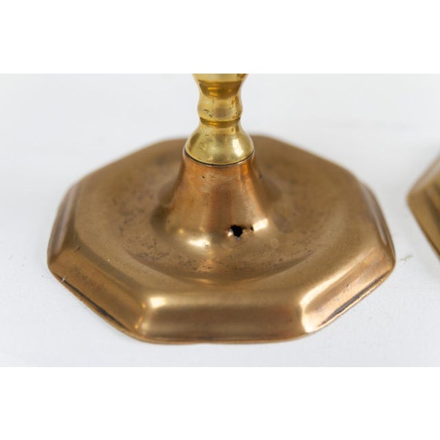 Antique Baroque Danish Brass Candlesticks, Set of 6 For Sale - Image 9 of 18