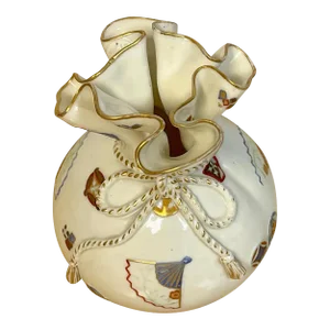 19th Century Royal Worcester Aesthetic / Japonisme Handkerchief Vase