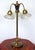 Vintage Brass and Glass Table Lamp, 1920s For Sale - Image 9 of 11