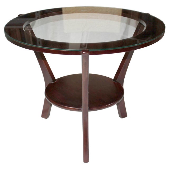 Round Mahogany Table Chairish