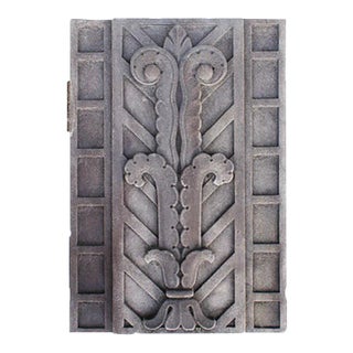 Antique Art Deco Limestone Building Panel For Sale
