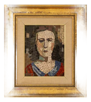Taizan Tile Portrait of a Woman Mosaic Panel