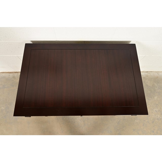 Wood Barbara Barry for Baker Furniture Modern Regency Mahogany Side Table or Nightstand For Sale - Image 7 of 15