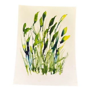 “Renewal” Signed Original Watercolor Botanical by Nancy Smith For Sale