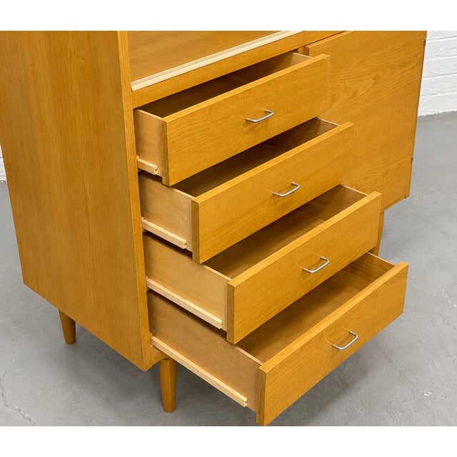 Mid Century Modern Ashwood Bookcase | Paul McCobb Styled China Cabinet, C. 1960’s For Sale - Image 12 of 16