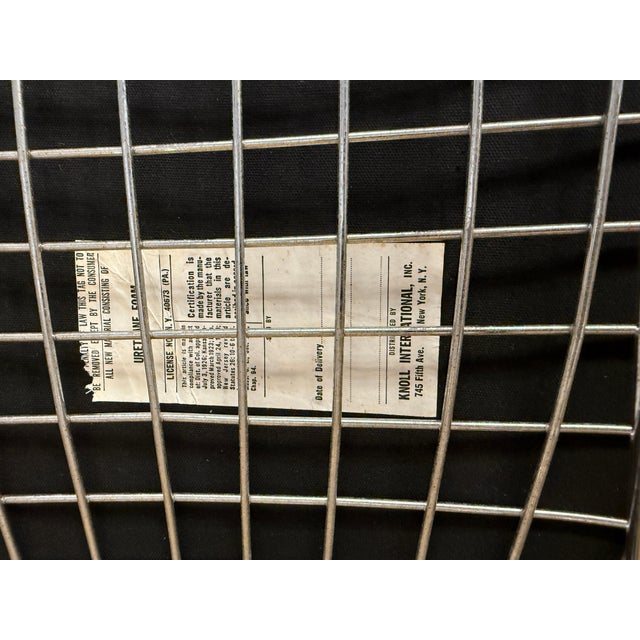 Metal 1978 Harry Bertoia for Knoll Bird Chair and Ottoman w/ Knoll Labels For Sale - Image 7 of 18