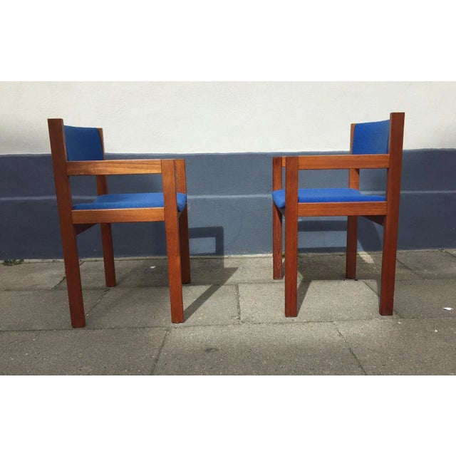 Høng Stolefabrik Set of Mid-Century Cubist Teak Armchairs by Erik Kirkegaard for Høng, 1960s For Sale - Image 4 of 7