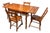 1930s Solid Wood Expandable Table and Chairs For Sale