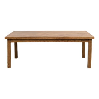 Oak Farmhouse Table with Square Legs and One Drawer, France, 1960s For Sale
