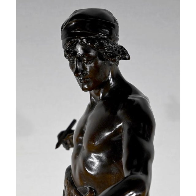 E. Drouot, Allégorie de la Poésie, 1900, Bronze For Sale - Image 17 of 18
