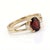 Not Yet Made - Made To Order Natural Garnet Promise Ring – 18k Gold Plated Split Shank Birthstone Ring Us 7 For Sale - Image 5 of 5